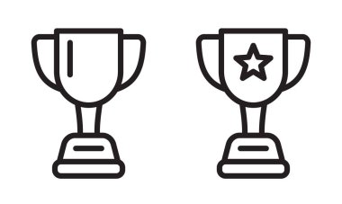 Kupa Sırası Simgesi Ayarlandı. Yıldız Simgesi ile Kupa.