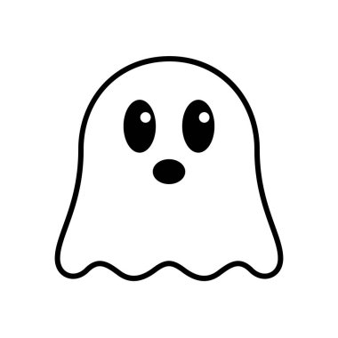 Hayalet Simgesi Hayalet Ruh Sembolü, Şirin Hayalet İllüstrasyonu.