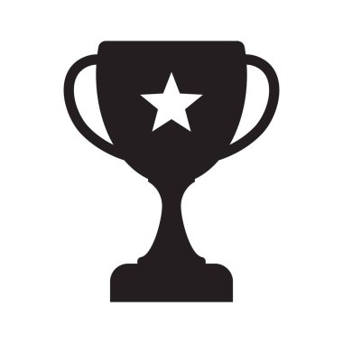 Yıldız Simgesi Ödüllü Kupa Sembol, Başarı ve Başarı Amblemi.