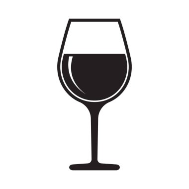 İçki ve İçecek Temaları için Klasik Şarap Kadehi Simgesi