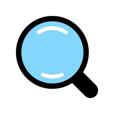 Vurgulanmış Mavi Büyüteçle Siyah Araç Simgesi Ara