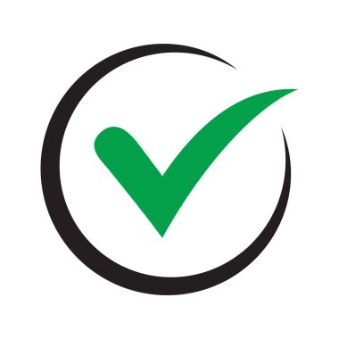 Yeşil Tik Onaylama Sembol Simgesi Simgesi Simgesi