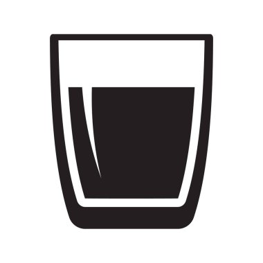 İçecek Tasarımı İçin Su Bardağı İçme Simgesi