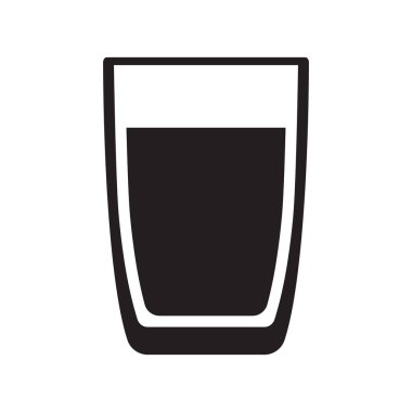 İçecekler ve Susuzluk İçin Su Kadehi Simgesi