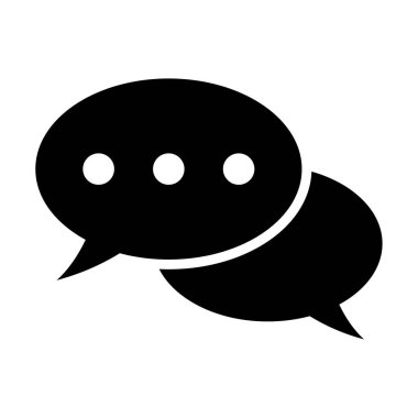 Sohbet ikonu. Konuşma balonu simgesi.