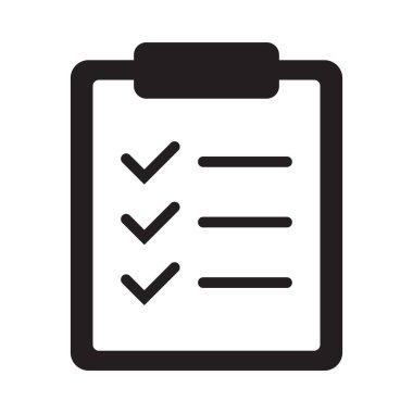 Görev Yönetimi ve Üretimi için Kontrol Listesi Panosu Simgesi