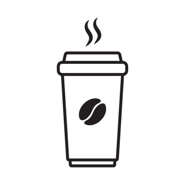 Classic Paper Coffee Cup Icon for Cafe and Hot Beverage Design