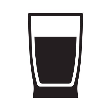 Bardak Simgesi İçmek. Sağlıklı İçecekler İçin Su Kadehi Simgesi.