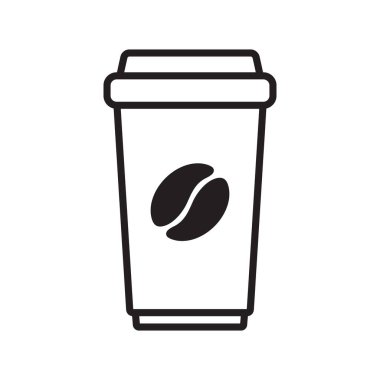 Cafe ve Sıcak İçecek Tasarımı için Kağıt Kahve Kupası Simgesi