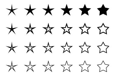 Katı ve Satır Biçiminde Yıldız Simgeleri Ayarlandı