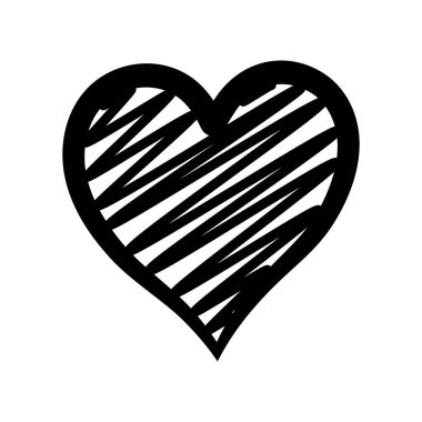 Aşk ve Aşk İçin El Yazması Kalp Tasarımı