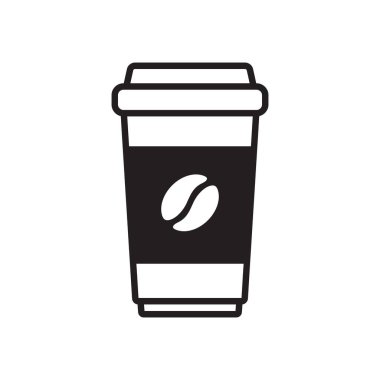 Cafe ve Sıcak İçecek Markası için Paket Kağıt Kahve Kupası Simgesi