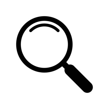 Arama, Gezinti ve Kullanıcı Arayüzü Tasarımı için Büyütme Gözlüğü ve Loupe Simgesi