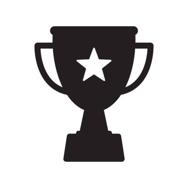 Başarı ve Başarı Tasarımı İçin Yıldız Asgari Simgesi ile Kazanan Kupa
