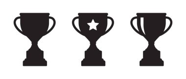 Ödül Simgesi Seti, Ödül, Zafer ve Başarı Sembolleri Başarı ve Kazanan Tasarım