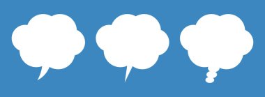 Konuşma Baloncuğu ve Düşünce Baloncuğu Konuşma ve Mesaj Tasarımı Seti