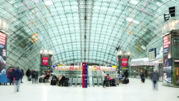 AirRail terminal Frankfurt Airport - time lapse — Stock Video