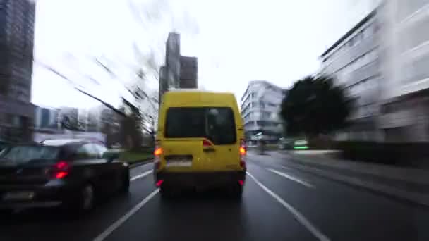 Timelapse πλάνο του μια βόλτα με το γερμανικό αυτοκινητόδρομο — Αρχείο Βίντεο