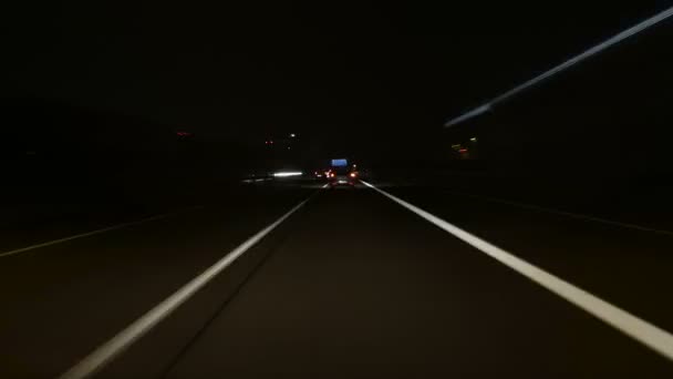 German highway at dusk - time-lapse — Stock Video