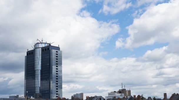 Cloudscape sobre Frankfurt - time lapse — Vídeos de Stock