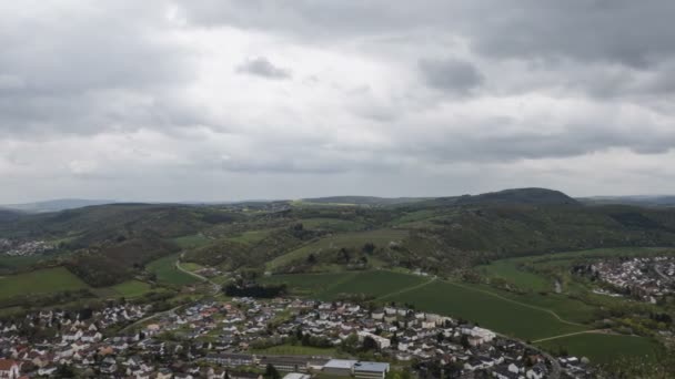 Rotenfels Ebernburg, Almanya üzerinden görünümünden — Stok video