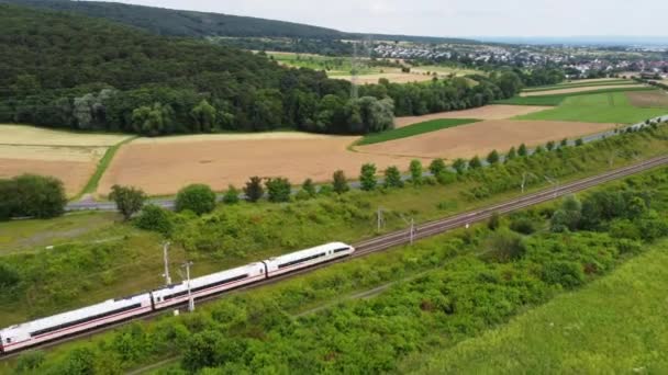 Medenbach Alemania Julio 2021 Tren Alta Velocidad Ice Pasa Por — Vídeos de Stock