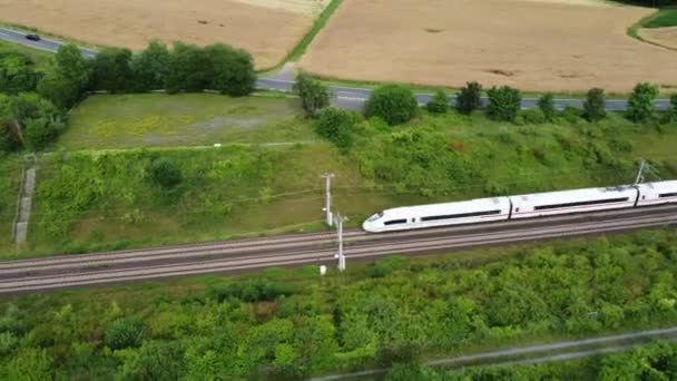 Medenbach Alemania Julio 2021 Tren Alta Velocidad Ice Pasa Por — Vídeos de Stock