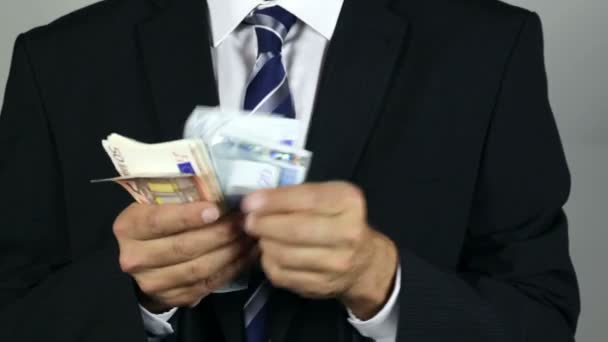 Waarde van de eurobankbiljetten, bananenrepubliek — Stockvideo