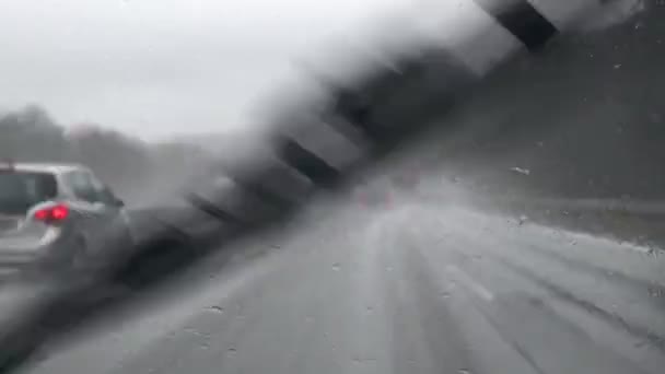 Een ritje op Duitse snelweg A3, time-lapse — Stockvideo