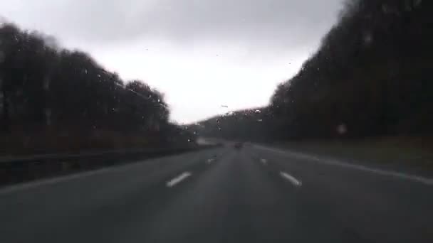 骑在德国高速公路 A3，延时 — 图库视频影像