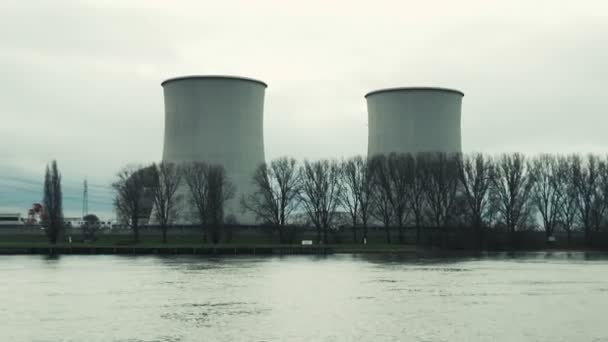 Nuclear power plant Biblis — Stock Video