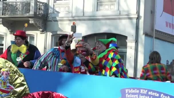 Karnawałowa parada w centrum miasta Wiesbaden — Wideo stockowe
