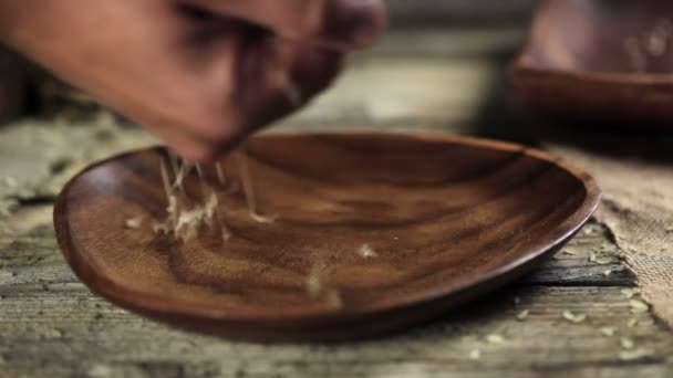 水稻籽粒 — 图库视频影像