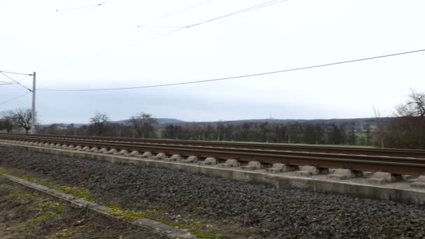 Niemiecki Ice highspeed przejeżdżający pociąg — Wideo stockowe