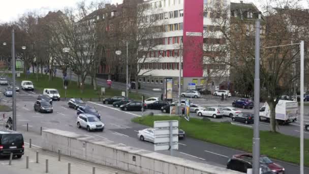 Timelapse del traffico a Wiesbaden, Germania — Video Stock