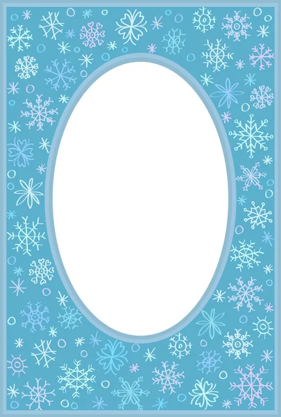 Frame met sneeuwvlokken — Stockvector