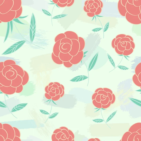 Rosas patrón sin costura — Vector de stock