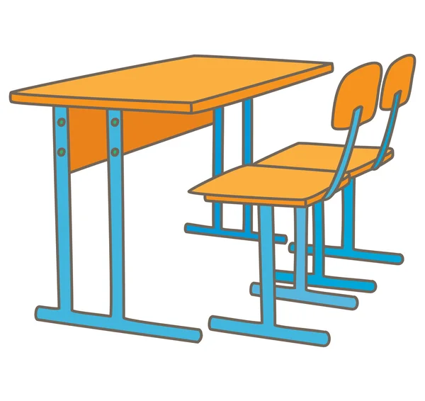 Escrivaninha para dois alunos — Vetor de Stock