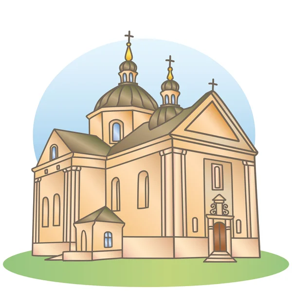 Старое здание церкви — стоковый вектор