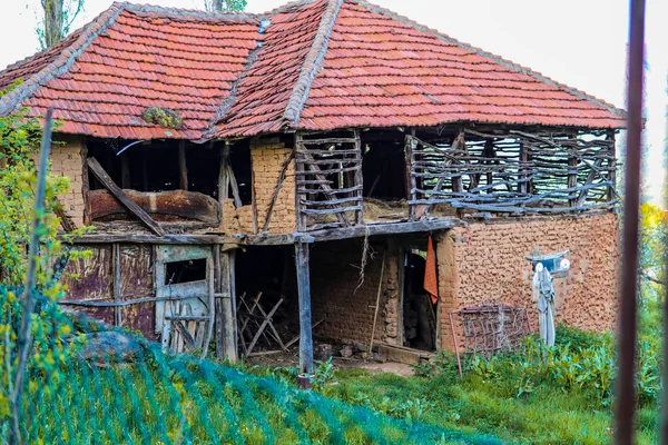 Dragovlje Serbia May 2021 Very Old Village Barn High Wooden — Stock Photo, Image