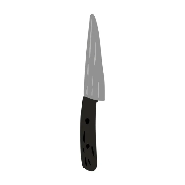 Messer Isoliert Auf Weißem Hintergrund Tool Zur Darstellung Von Mehlkritzelvektoren — Stockvektor