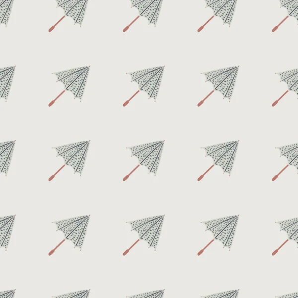 傘の形をした淡いシームレスパターン グレーパレットシーズン秋のアートワーク ファブリックデザイン テキスタイルプリント ラッピング カバーのための装飾的な背景 ベクターイラスト — ストックベクタ