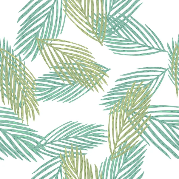 Изолированный Бесшовный Ботанический Новогодний Рисунок Зелеными Голубыми Еловыми Ветвями Белый — стоковый вектор