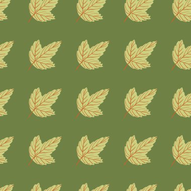 Yaprak siluetleriyle desensiz karalama. Yeşil palet çiçekli sanat eseri. Doğa baskısı. Kumaş tasarımı, tekstil baskısı, ambalaj ve kapak için mükemmel. Vektör illüstrasyonu.