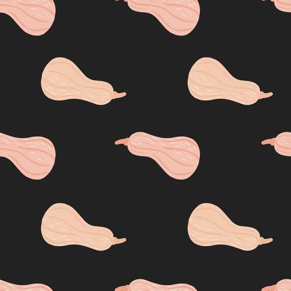 Modèle Alimentaire Abstrait Sans Couture Avec Des Éléments Citrouille Rose — Image vectorielle