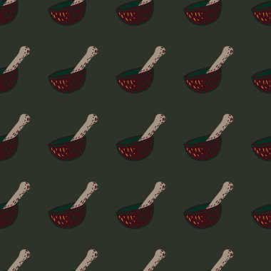 Basit havan ve tokmak izli, pürüzsüz desen. Yeşil zeytin arka planı. Duvar kağıdı, tekstil, ambalaj kağıdı, kumaş baskısı için mükemmel. Vektör illüstrasyonu.