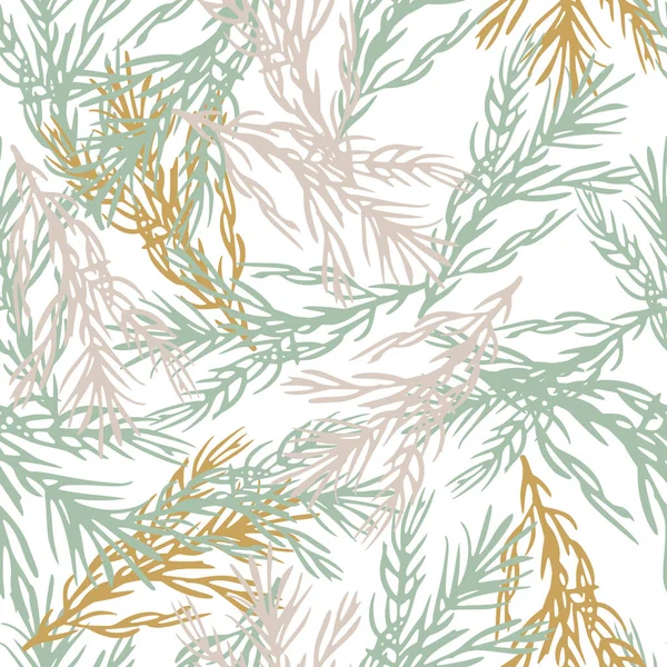 Isolé Motif Multicolore Sans Couture Avec Des Branches Romarin Bleu — Image vectorielle