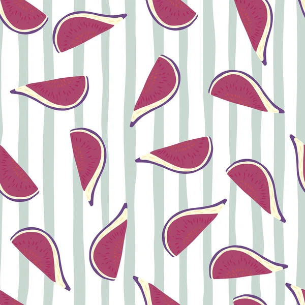 Patrón Simple Sin Costura Azar Con Siluetas Higuera Color Rosa — Vector de stock