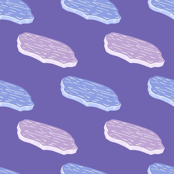 パステルトーン氷河の印刷と明るい気候冷たいシームレスなパターン 紫色の背景 キッズスタイル ファブリックデザイン テキスタイルプリント ラッピング カバー用に設計されています ベクターイラスト — ストックベクタ
