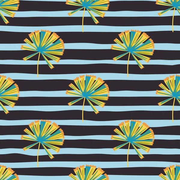 Patrón Sin Costuras Naturaleza Flor Con Estampado Licuala Palma Color — Vector de stock
